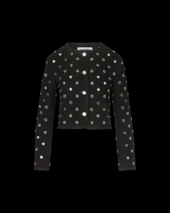 Veronica Beard Jackets & Outerwear|Party Dressing*Beale Grommet Jacket in Black | Studded Jacket WashedBlack/Silver