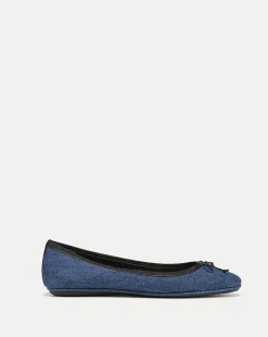 Veronica Beard Flats & Loafers*Beatrix Denim Ballet Flat Blue
