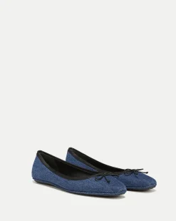 Veronica Beard Flats & Loafers*Beatrix Denim Ballet Flat Blue