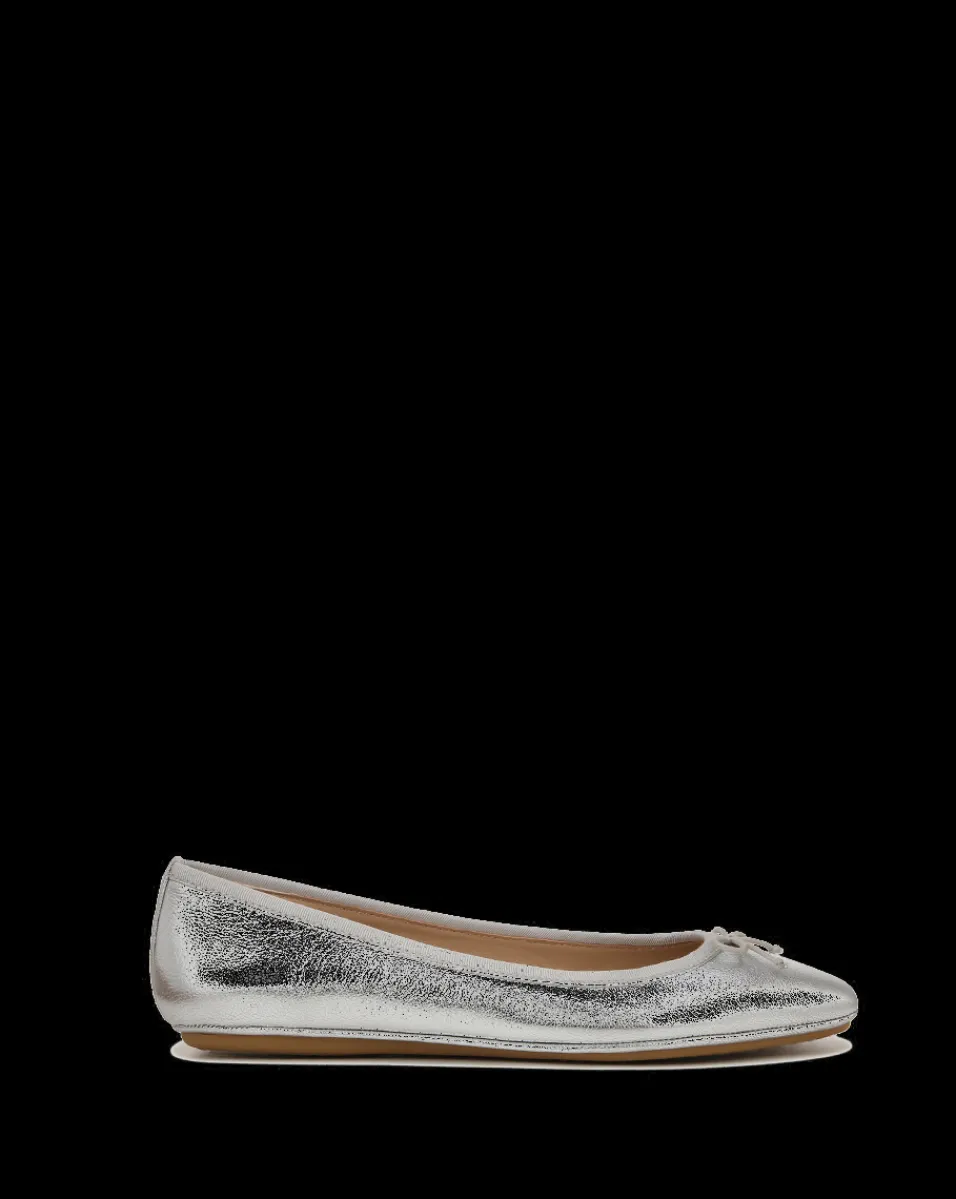 Veronica Beard Flats & Loafers*Beatrix Metallic Ballet Flat Silver