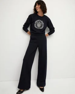 Veronica Beard Tops*Beaumont Logo Sweatshirt in Navy