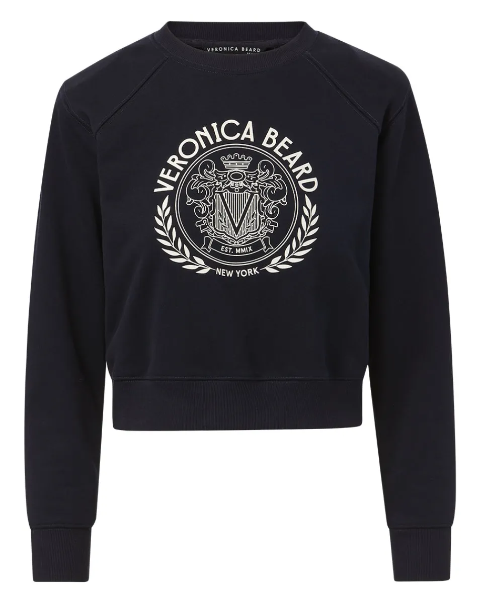 Veronica Beard Tops*Beaumont Logo Sweatshirt in Navy