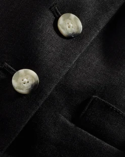 Veronica Beard Jackets & Outerwear|Tops*Bennett Twill-Linen Vest in Black