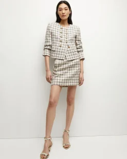 Veronica Beard Jackets & Outerwear*Bentley Tweed Jacket in Ivory/Camel