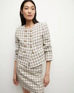 Veronica Beard Jackets & Outerwear*Bentley Tweed Jacket in Ivory/Camel
