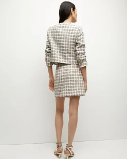 Veronica Beard Jackets & Outerwear*Bentley Tweed Jacket in Ivory/Camel
