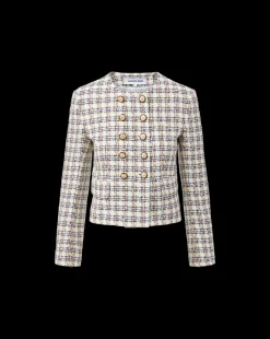 Veronica Beard Jackets & Outerwear*Bentley Tweed Jacket in Ivory/Camel