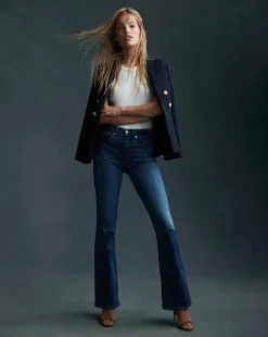 Veronica Beard Jeans|Vb Classics*Beverly High Rise Skinny Flared Jeans BrightBlue