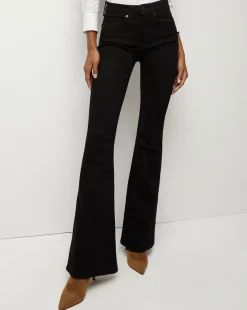 Veronica Beard Jeans|Vb Classics*Beverly High-Rise Skinny Flare Jean Onyx