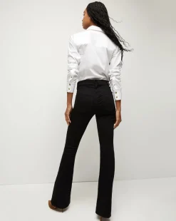 Veronica Beard Jeans|Vb Classics*Beverly High-Rise Skinny Flare Jean Onyx