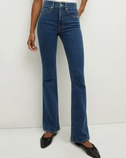 Veronica Beard Jeans*Beverly Loafer Length Skinny-Flare Jean in Bright Blue BrightBlue