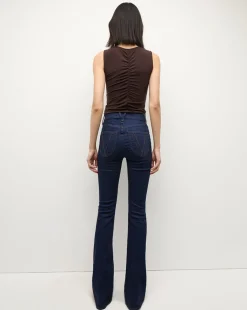 Veronica Beard Jeans*Beverly Patch-Pocket Skinny-Flare Jean in Rodeo Clean RodeoClean