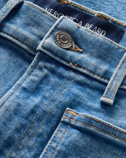 Veronica Beard Jeans*Beverly Patch-Pocket Skinny-Flare Jean in Seawater Stone SeawaterStone