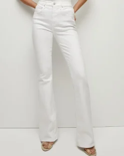 Veronica Beard Jeans|Vb Classics*Beverly Skinny Flared Jeans White