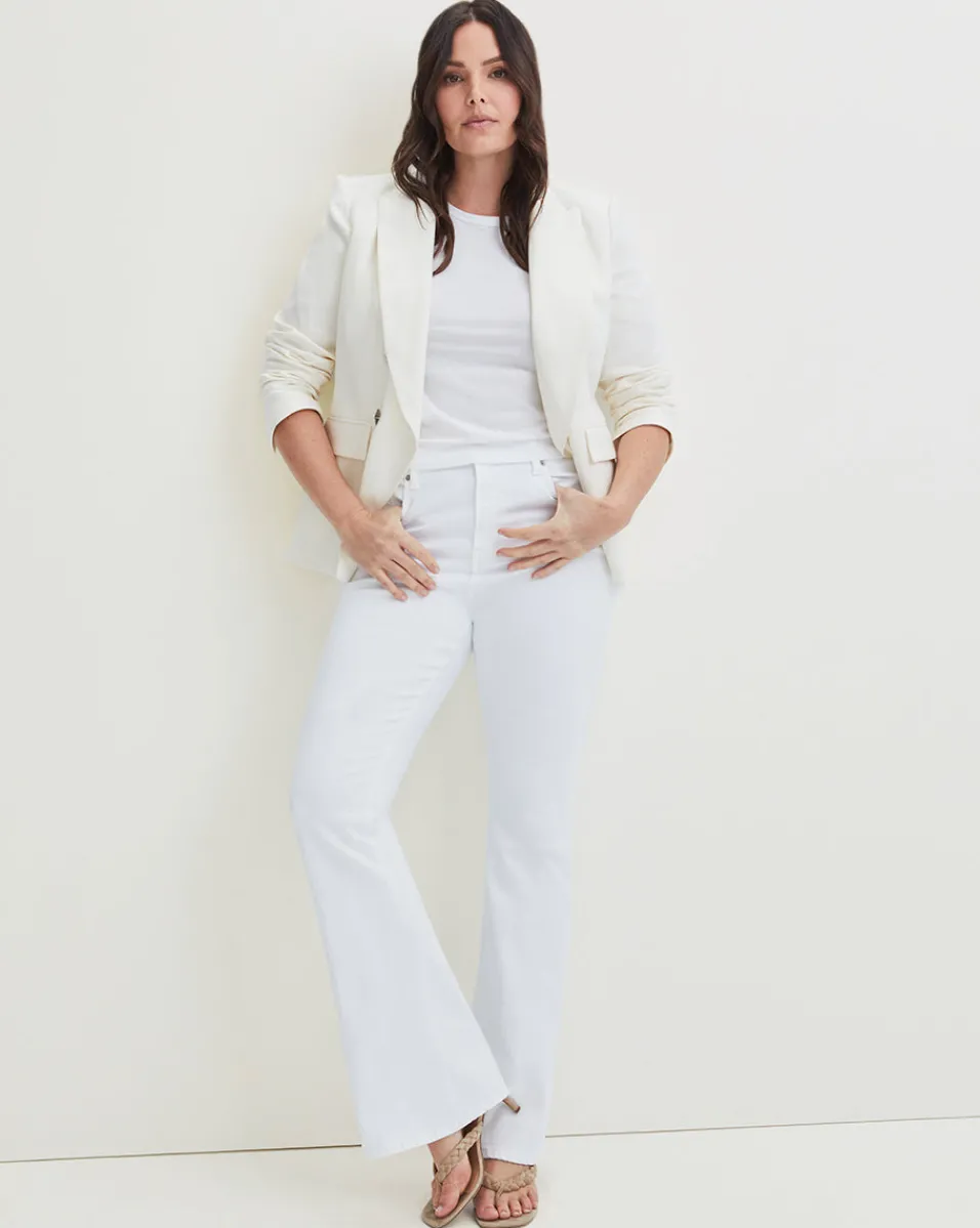 Veronica Beard Jeans|Extended Sizes*Beverly Skinny-Flare Jean | Extended White