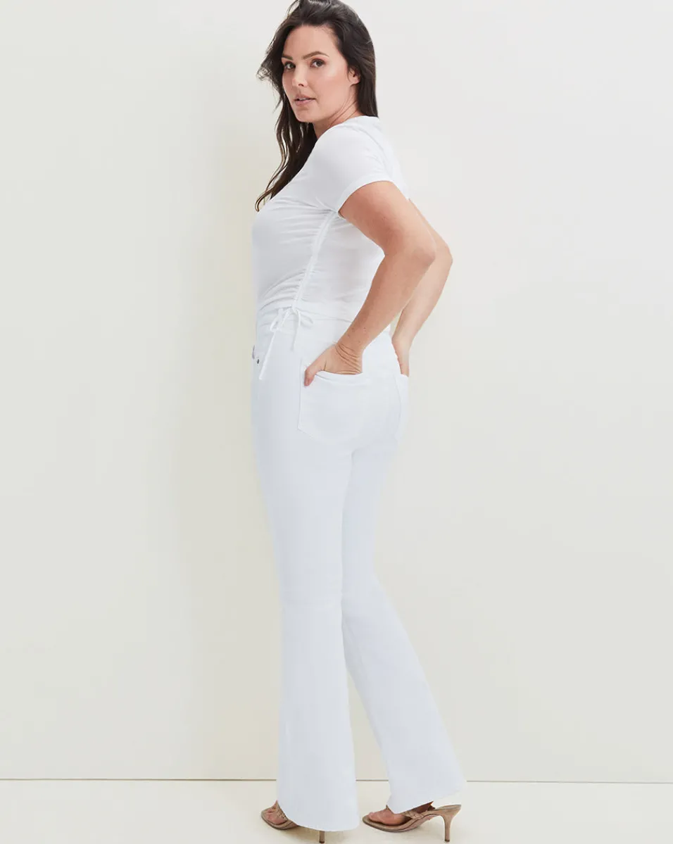 Veronica Beard Jeans|Extended Sizes*Beverly Skinny-Flare Jean | Extended White