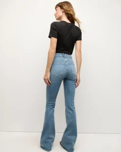 Veronica Beard Jeans*Beverly Skinny-Flare Jean in Light Blue Wash WandererDust