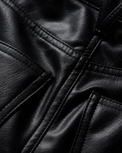 Veronica Beard Jeans|Pants*Beverly Vegan Leather Skinny-Flare Pant in Black