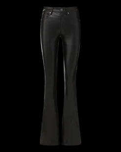 Veronica Beard Jeans|Pants*Beverly Vegan Leather Skinny-Flare Pant in Black