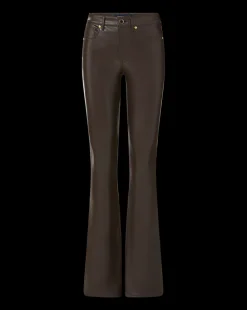 Veronica Beard Jeans|Pants*Beverly Vegan Leather Skinny-Flare Pant in Dark Chocolate DarkChocolate