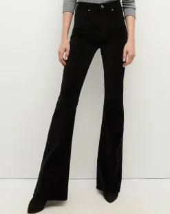 Veronica Beard Jeans|Party Dressing*Beverly Velvet Skinny-Flare Jean in Black