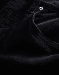Veronica Beard Jeans|Party Dressing*Beverly Velvet Skinny-Flare Jean in Black