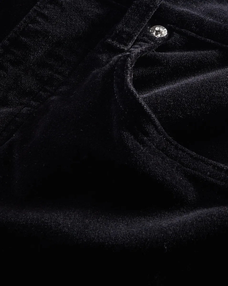 Veronica Beard Jeans|Party Dressing*Beverly Velvet Skinny-Flare Jean in Black