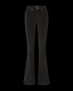 Veronica Beard Jeans|Party Dressing*Beverly Velvet Skinny-Flare Jean in Black
