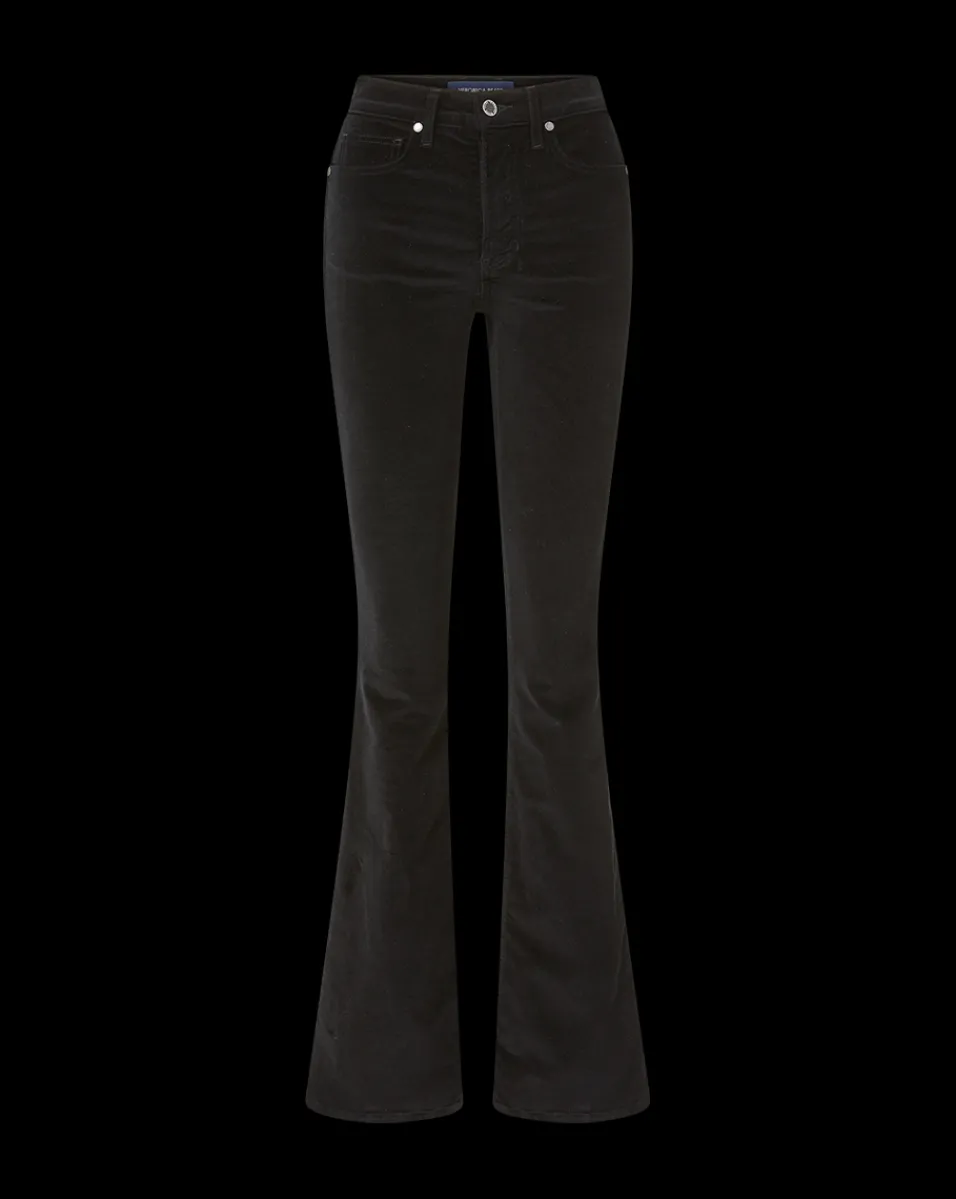 Veronica Beard Jeans|Party Dressing*Beverly Velvet Skinny-Flare Jean in Black
