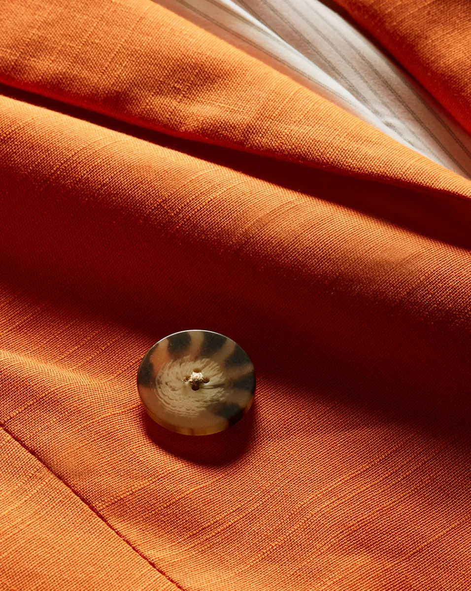 Veronica Beard Jackets & Outerwear*Bexley Stretch-Linen Dickey Jacket in Orange