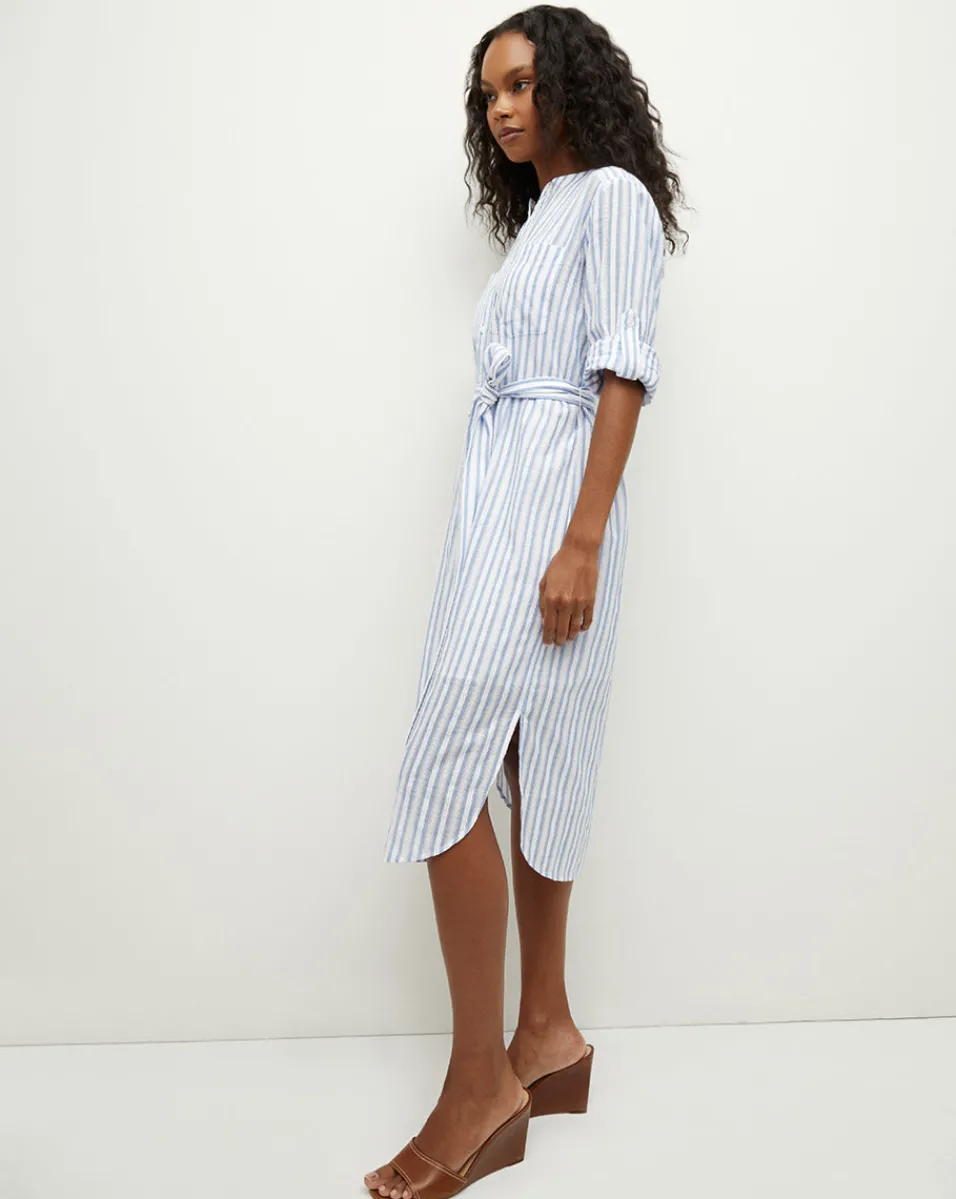 Veronica Beard Dresses*Bianca Cotton Shirtdress in Blue/White