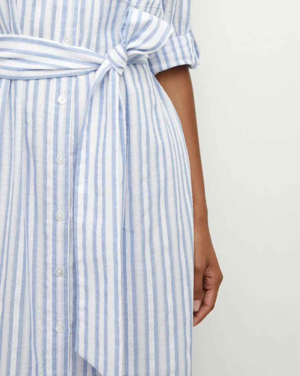 Veronica Beard Dresses*Bianca Cotton Shirtdress in Blue/White