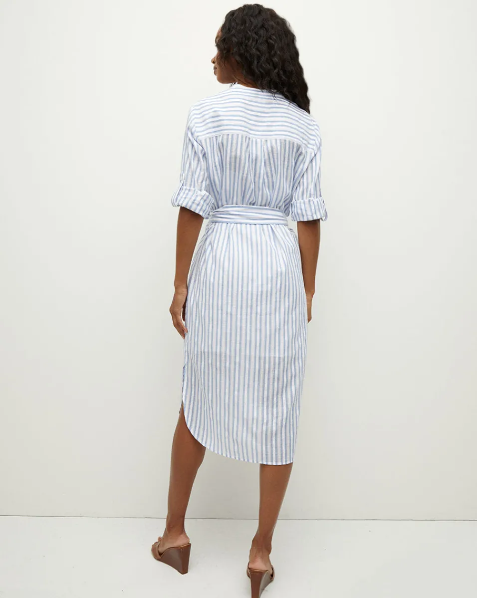 Veronica Beard Dresses*Bianca Cotton Shirtdress in Blue/White