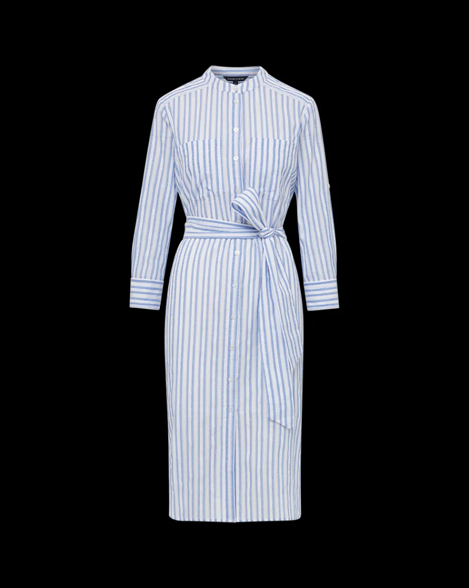 Veronica Beard Dresses*Bianca Cotton Shirtdress in Blue/White