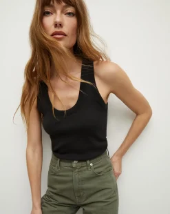 Veronica Beard Tops|Vb Classics*Birke Scoopneck Tank in Black