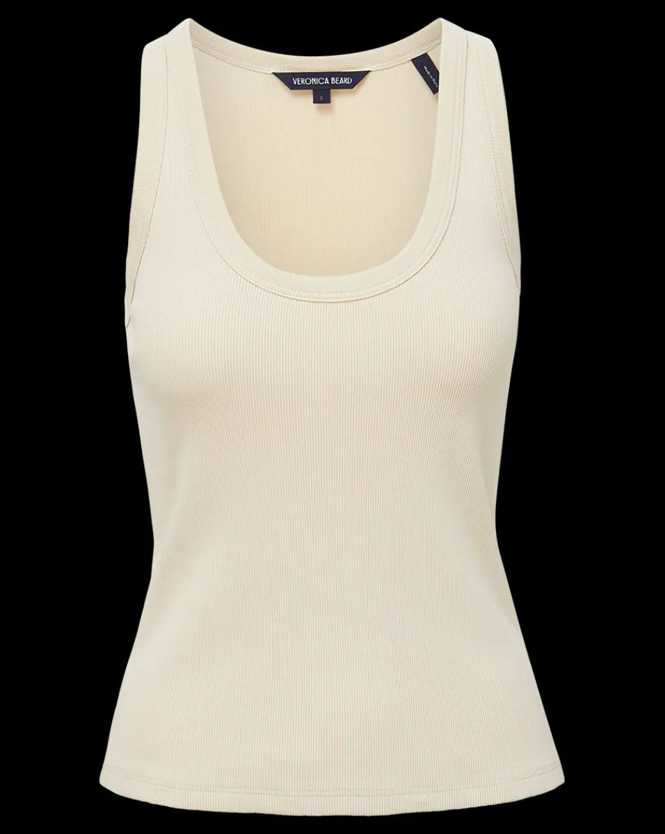 Veronica Beard Tops*Birke Scoopneck Tank in Limestone