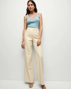 Veronica Beard Tops*Birke Scoop-Neck Tank Top in Light Blue SeaGlass