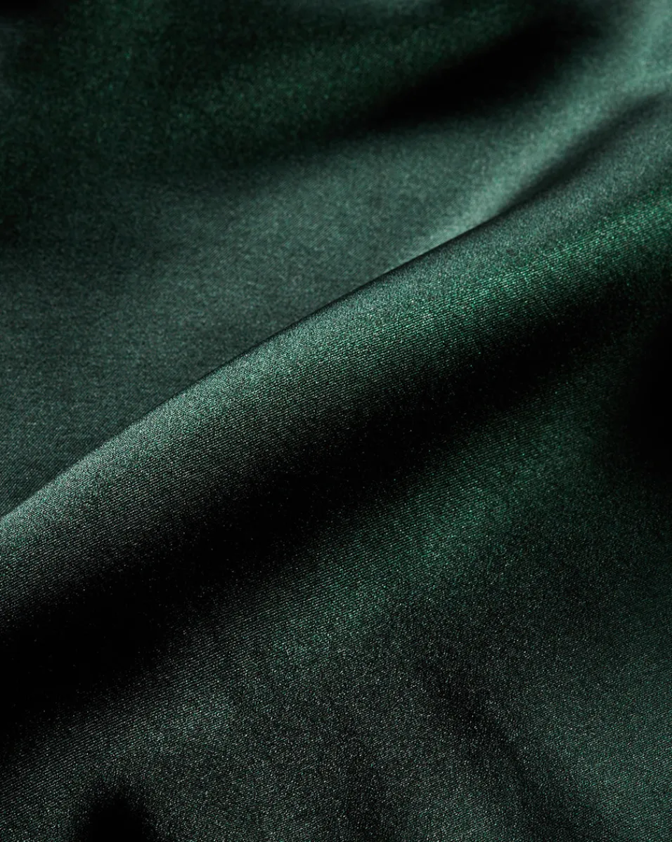 Veronica Beard Dresses|Party Dressing*Bixie Stretch-Silk Slip Midi Dress in Emerald Green Pine
