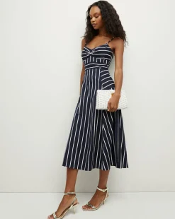 Veronica Beard Dresses*Blige Striped Dress in Navy/White