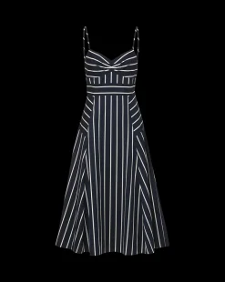 Veronica Beard Dresses*Blige Striped Dress in Navy/White