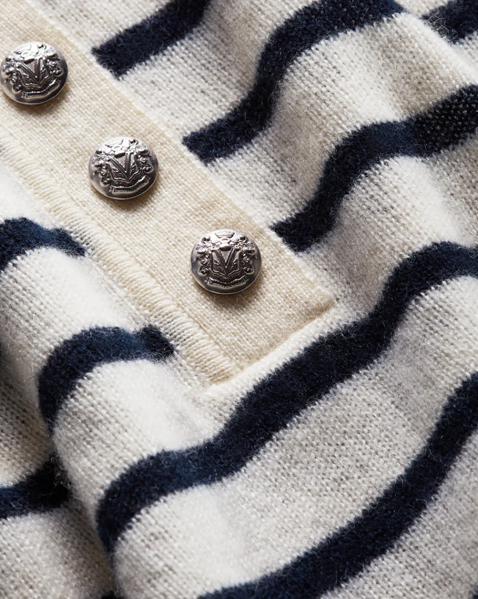 Veronica Beard Tops|Sweaters*Brandt Cashmere Polo in Ivory/Navy