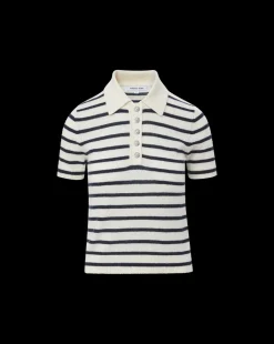 Veronica Beard Tops|Sweaters*Brandt Cashmere Polo in Ivory/Navy