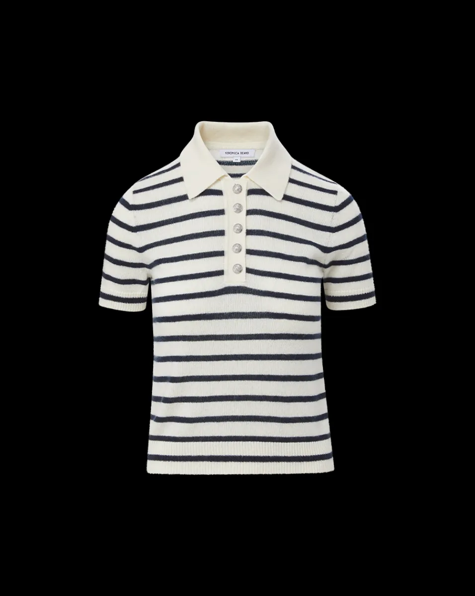 Veronica Beard Tops|Sweaters*Brandt Cashmere Polo in Ivory/Navy