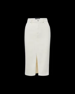 Veronica Beard Skirts & Shorts*Breves Corduroy Midi Skirt in Ecru