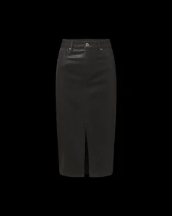 Veronica Beard Skirts & Shorts|Matching Sets*Breves Midi Skirt Coated in Black High Gloss BlackHighGloss