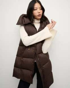 Veronica Beard Jackets & Outerwear*Bria Puffer Vest in Dark Chocolate DarkChocolate