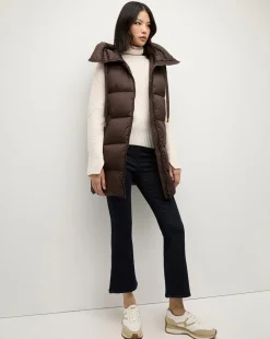 Veronica Beard Jackets & Outerwear*Bria Puffer Vest in Dark Chocolate DarkChocolate