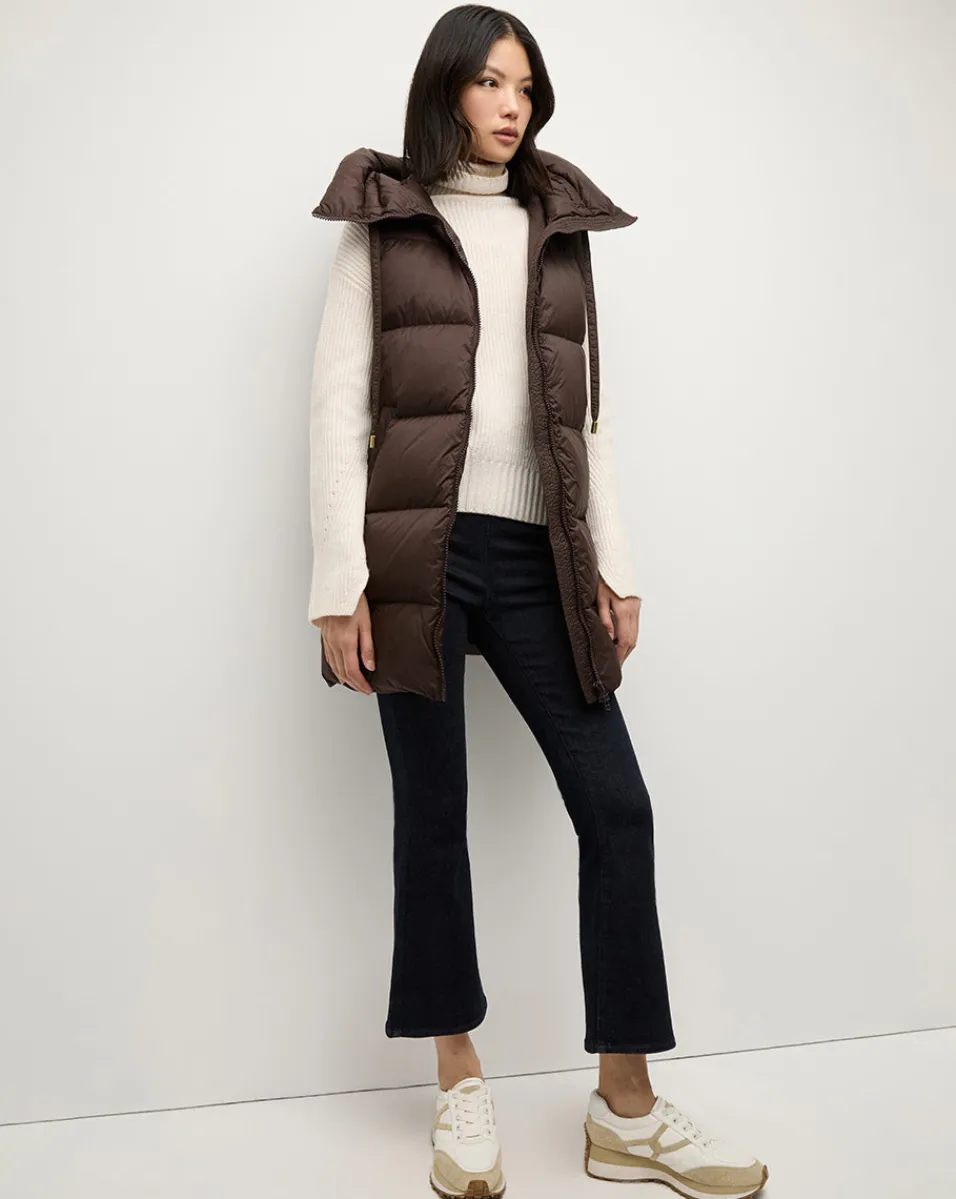 Veronica Beard Jackets & Outerwear*Bria Puffer Vest in Dark Chocolate DarkChocolate