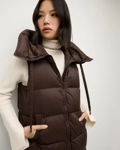 Veronica Beard Jackets & Outerwear*Bria Puffer Vest in Dark Chocolate DarkChocolate