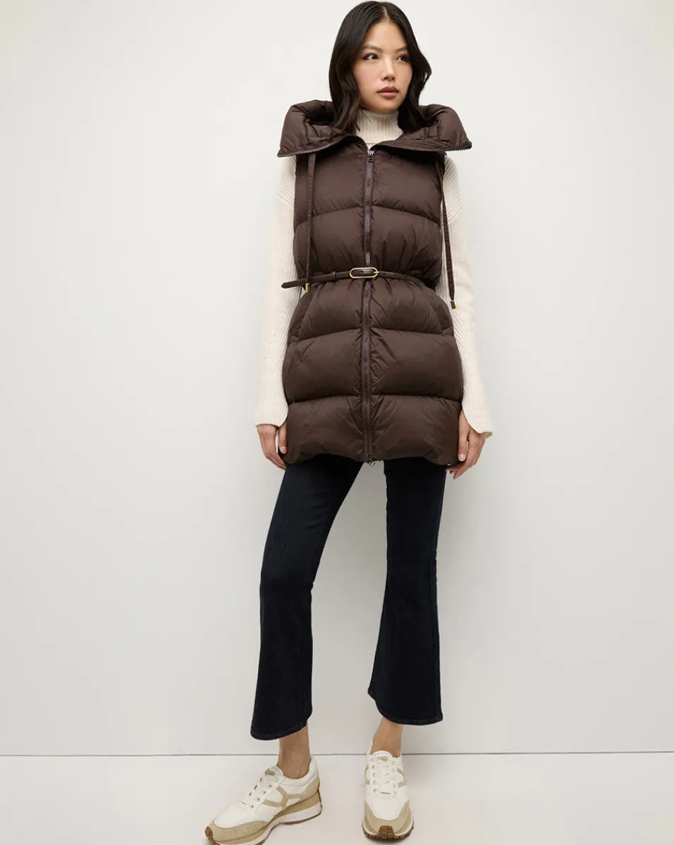 Veronica Beard Jackets & Outerwear*Bria Puffer Vest in Dark Chocolate DarkChocolate